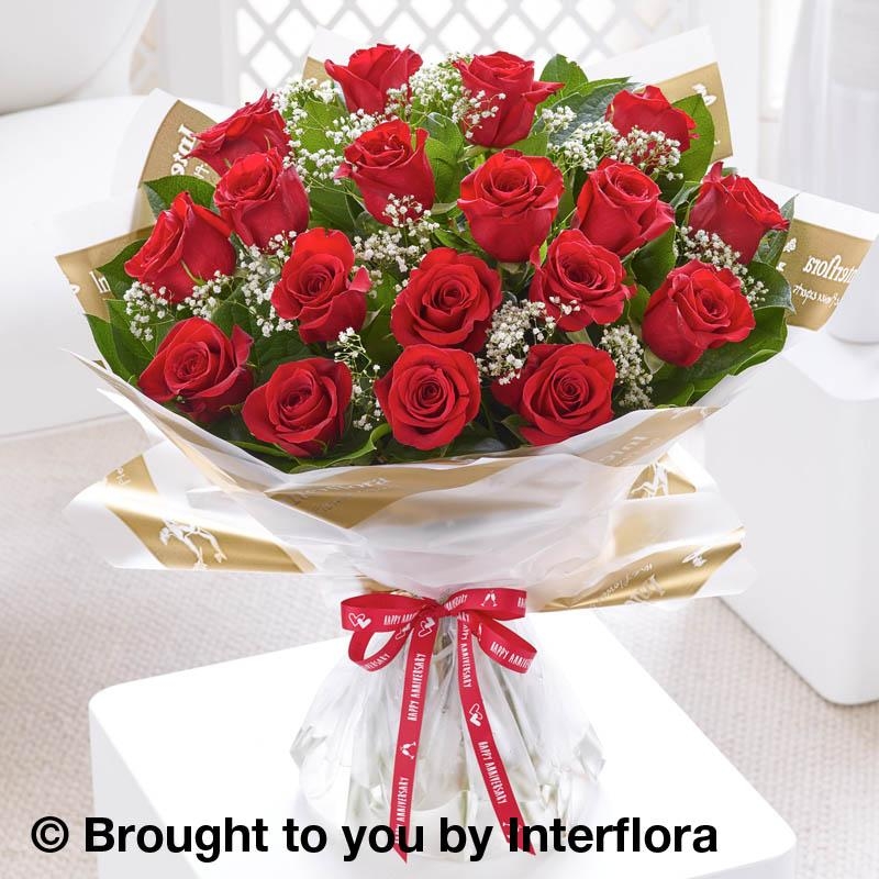 happy anniversary heavenly red rose hand tied wadhurst flowers
