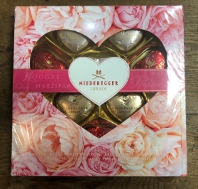Chocolates in a heart box